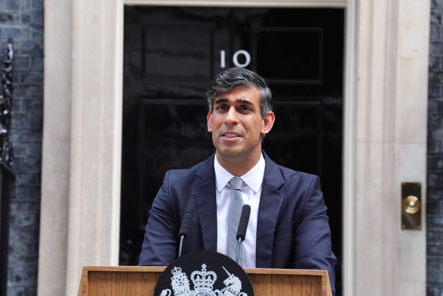 Outgoing Prime Minister Rishi Sunak will step down as tory leader (James Manning/PA)