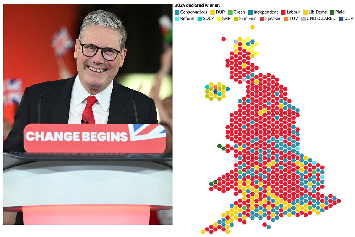 The 2024 General Election in numbers: From historic results to huge vote swings