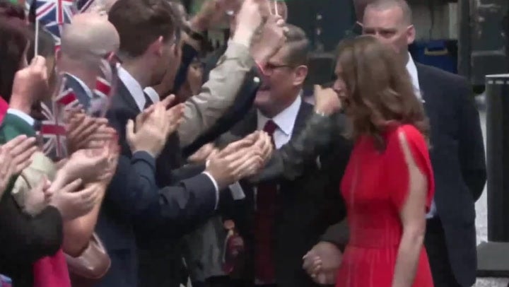 <p>Victoria Starmer’s response to supporter outside Downing Street after Labour election win.</p>