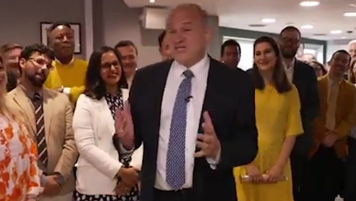 <p>‘I didn’t even have to paraglide’: Ed Davey pokes fun at antics as he thanks Lib Dem supporters.</p>