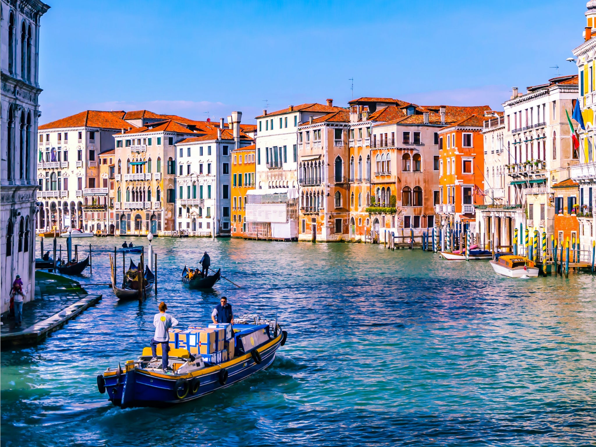 Venice’s canals can be reached by train from London
