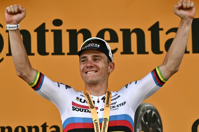<p>Remco Evenepoel claimed a superb win in tthe stage-seven time trial </p>