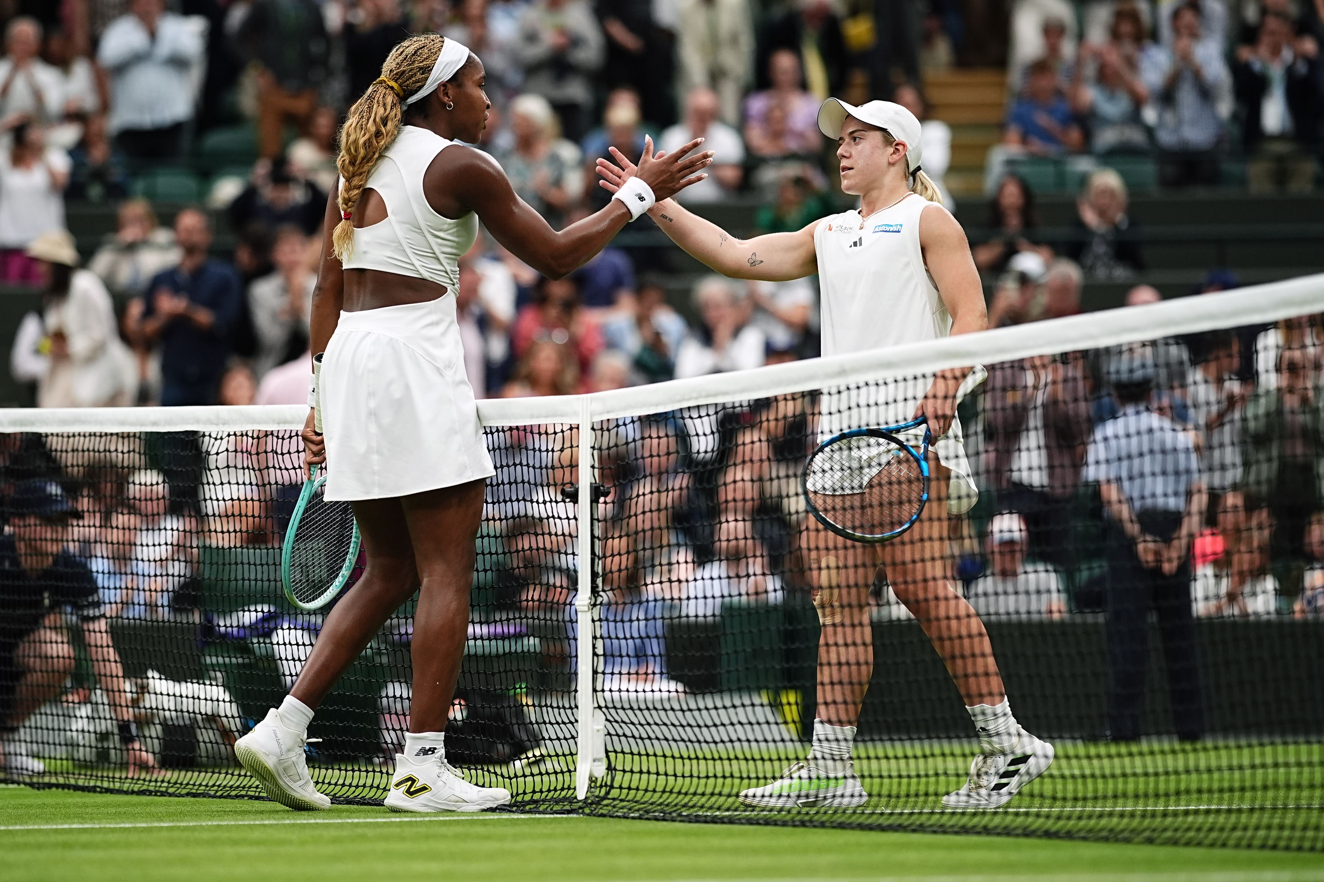 Sonay Kartal was beaten in straight sets by the world number two Coco Gauff (Aaron Chown/PA)