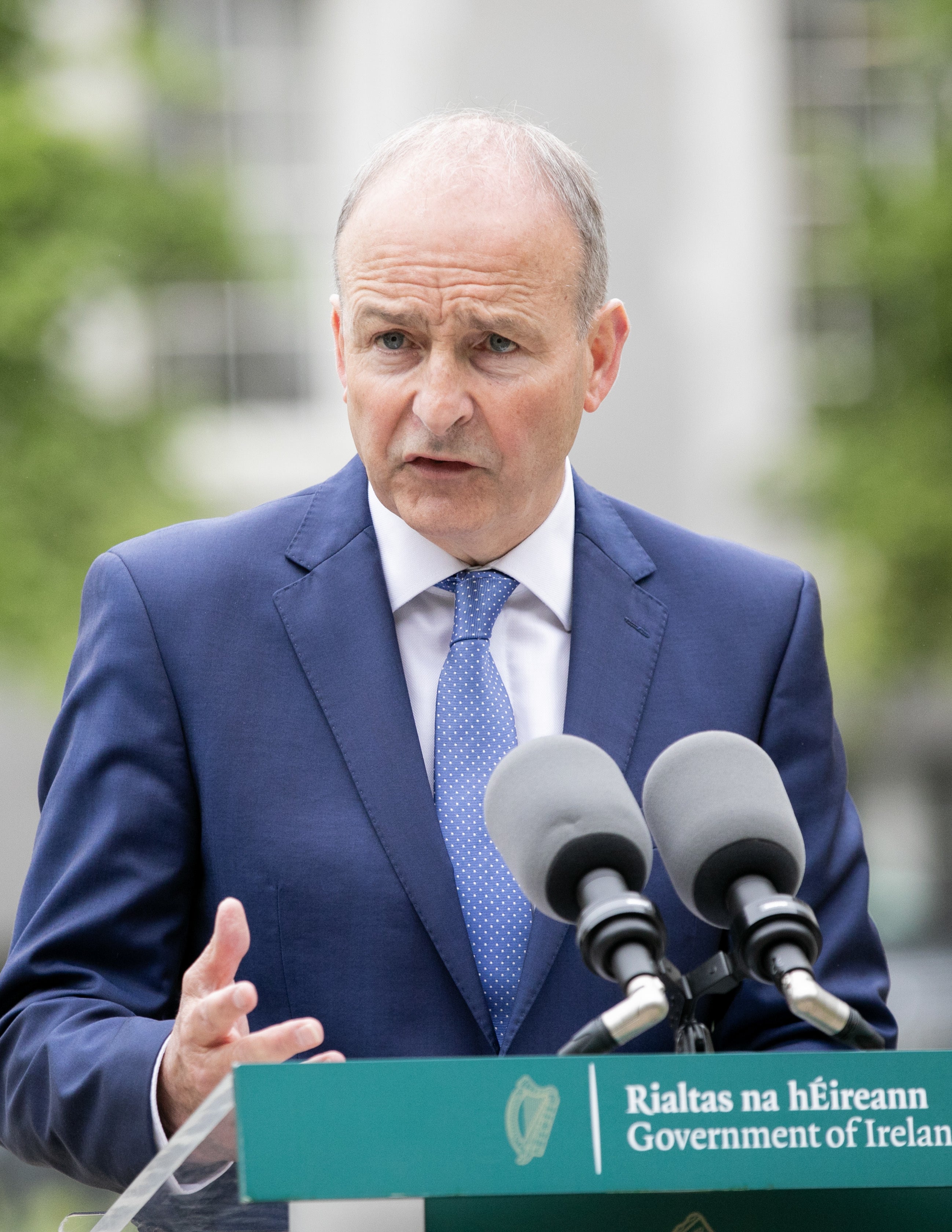 Micheal Martin, pictured, said he had congratulated David Lammy on Labour’s election victory and his appointment to his new role (Gareth Chaney/PA)