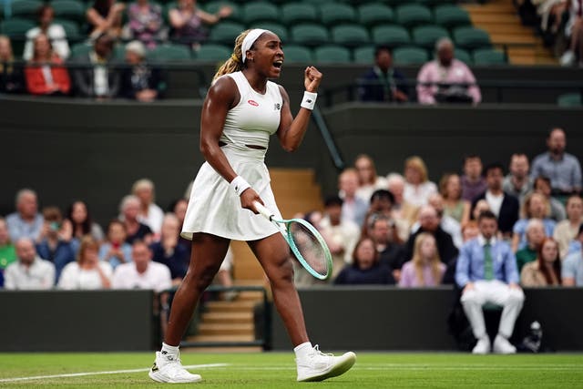 US Open champion Coco Gauff has made the last-16 at Wimbledon for a third time (Aaron Chown/PA)