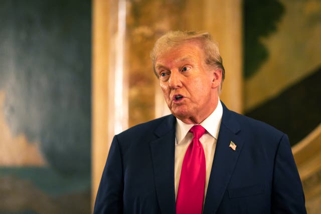 <p>Donald Trump speaks to supporters in Mar-a-Lago on June 5. His attorneys argued that the classified documents case should be thrown out under the Supreme Court’s ‘immunity’ ruling </p>