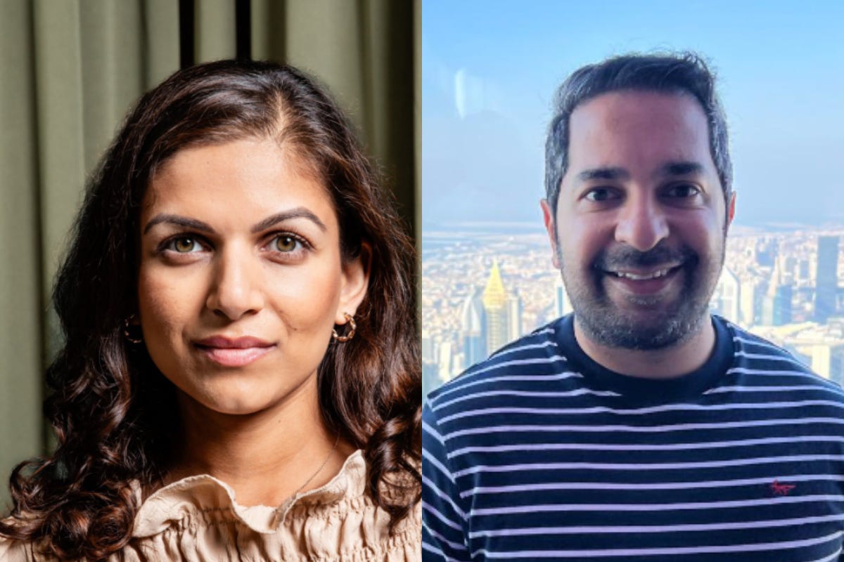 (from left to right) Priya Aggarwal-Shah and Amit Champaneri have shared their views on Rishi Sunak being the UK’s first Asian PM (Priya Aggarwal-Shah/Louise Haywood-Schiefer/Amit Champaneri/PA)