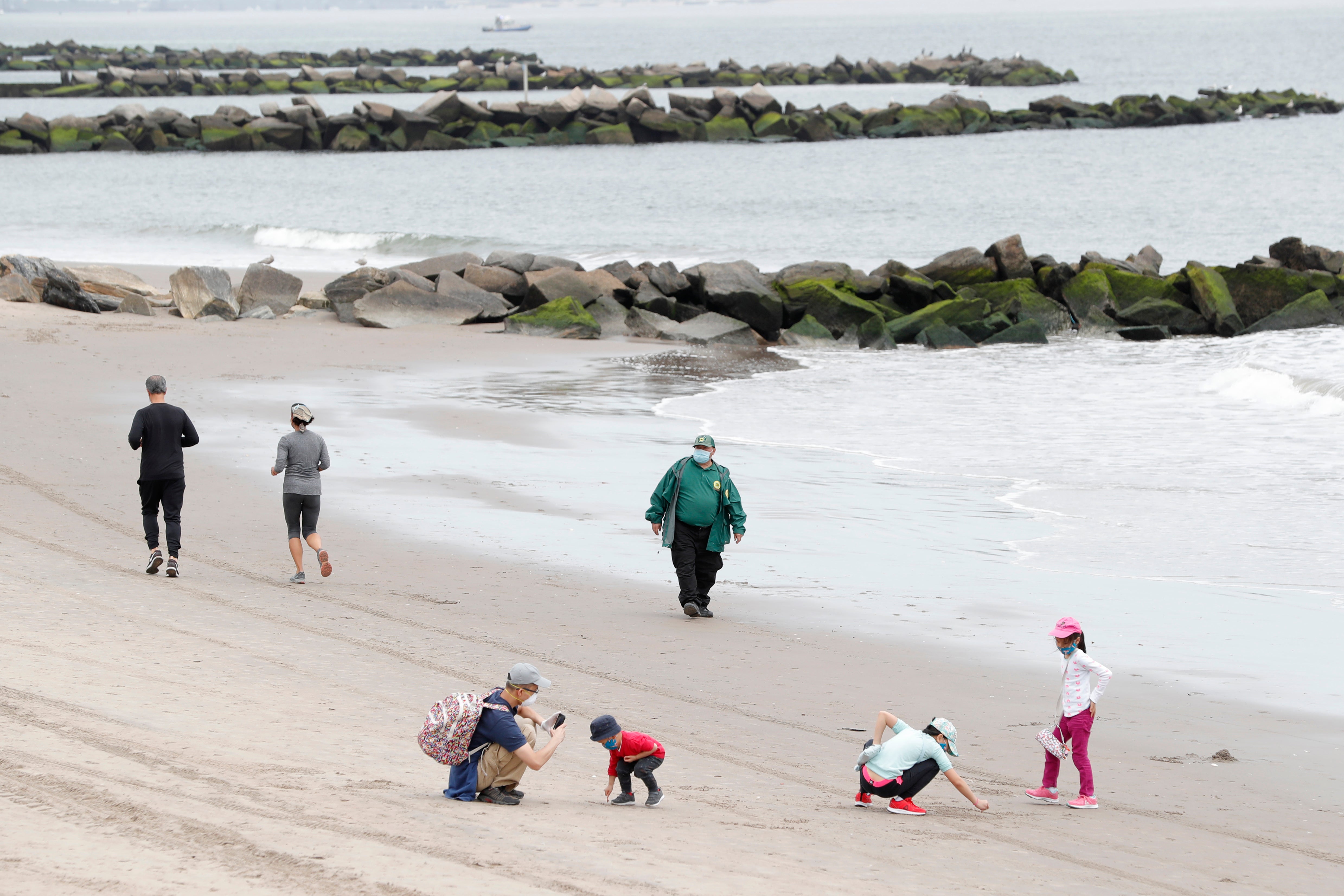 Two teenager sisters have died while swimming at New York’s Coney Island Beach in Brooklyn (stock image of Coney Island)