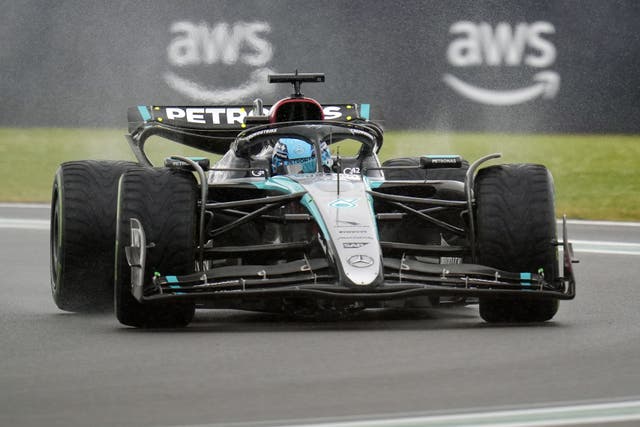 Mercedes’ George Russell was fastest during final practice for the British Grand Prix (Andrew Matthews/PA).