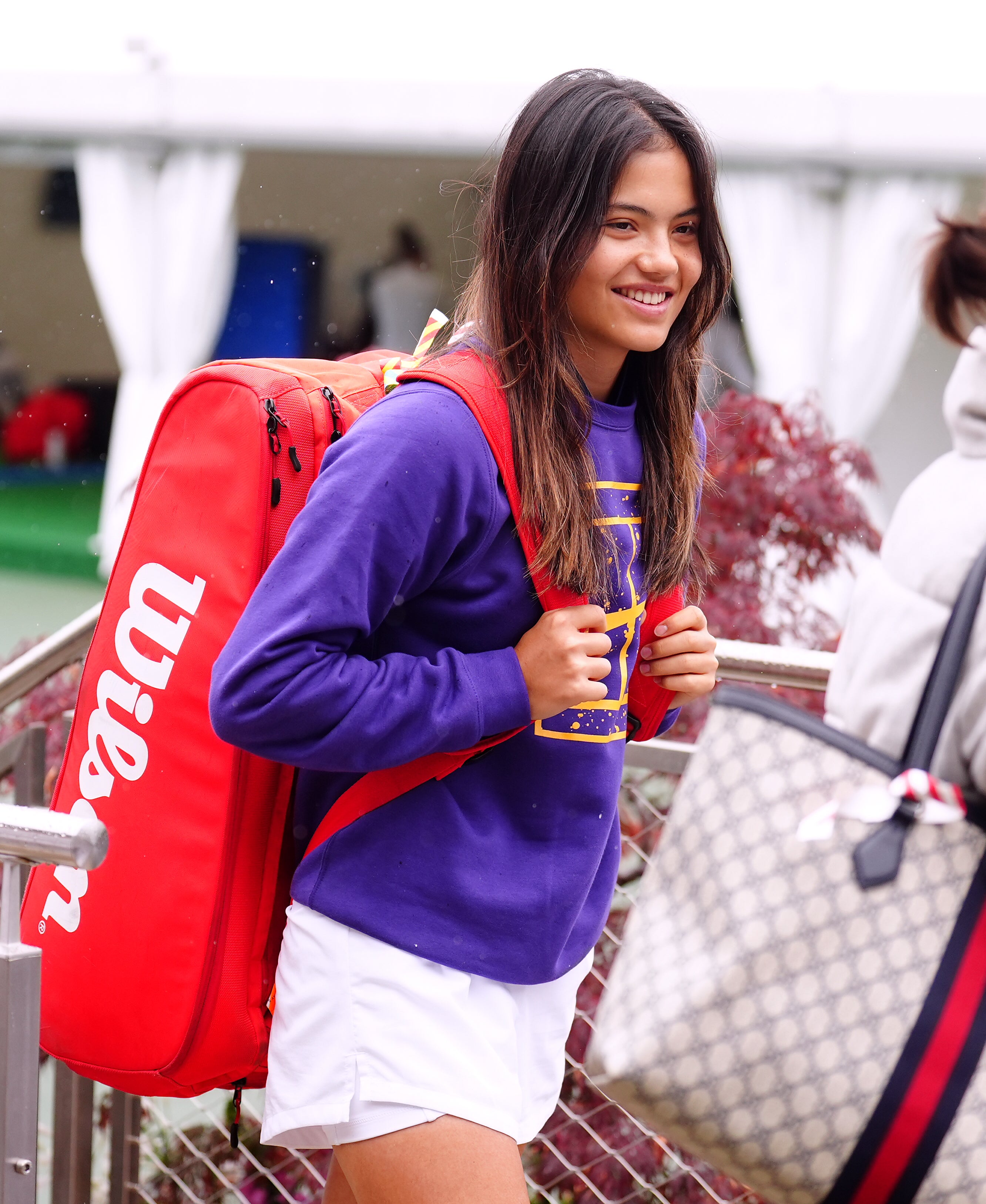 Emma Raducanu arrives at Wimbledon for training on Saturday (Mike Egerton/PA)