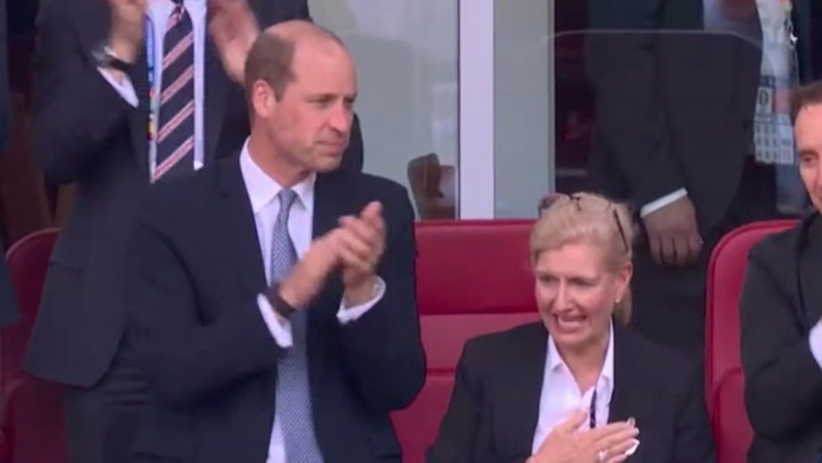 Prince William celebrates England equaliser against Switzerland in Euro 2024 quarter-final