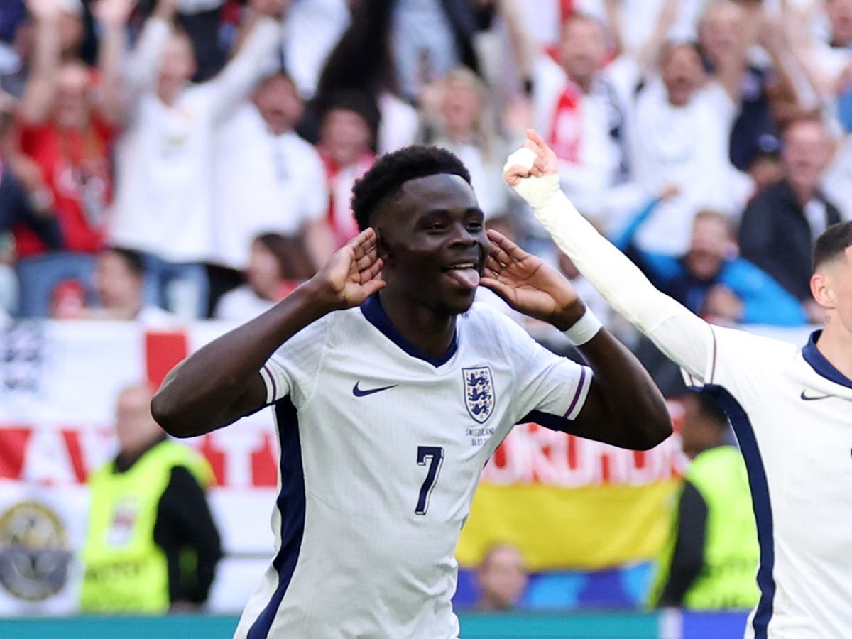 England v Switzerland extra-time LIVE: Score after stunning Bukayo Saka goal in Euro 2024 quarter-final 