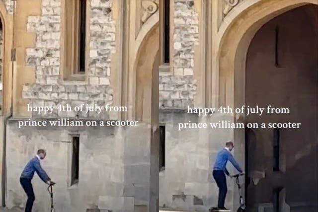 <p>Fans joke about Prince William riding an electric scooter around Windsor Castle</p>