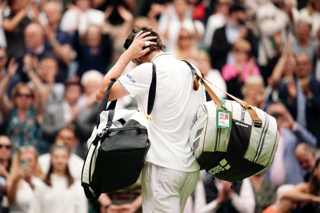 Cameron Norrie walks off Centre Court (Aaron Chown/PA)