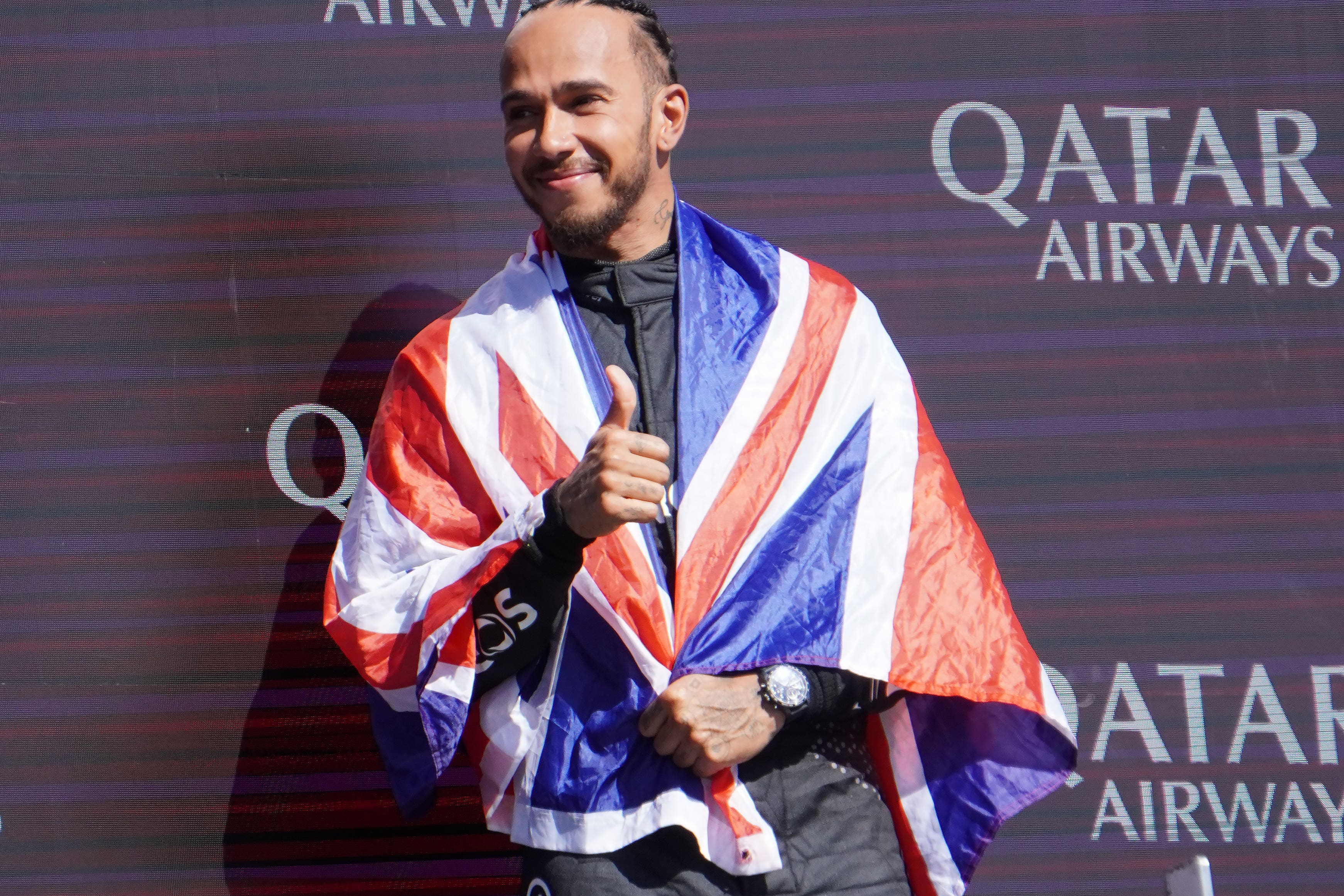 Hamilton celebrates his last Silverstone win in 2024