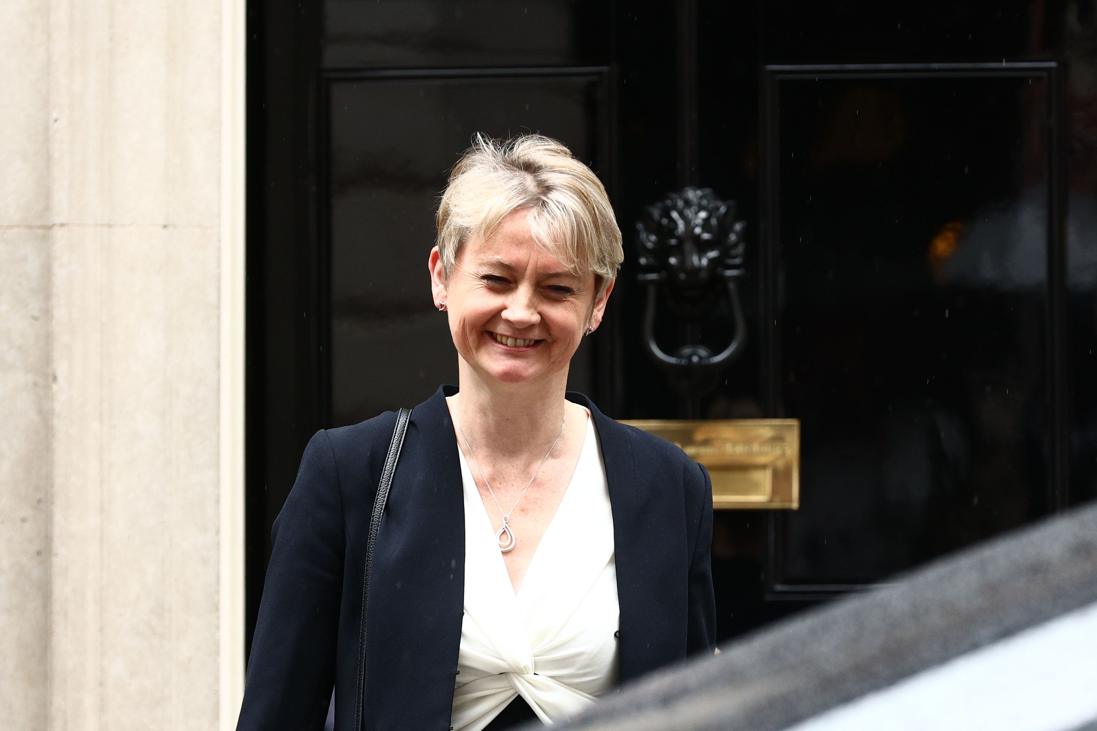 Home Secretary Yvette Cooper, leaving No 10 after taking part in Prime Minister Sir Keir Starmer’s first Cabinet meeting following the landslide General Election victory (Tejas Sandhu/PA)