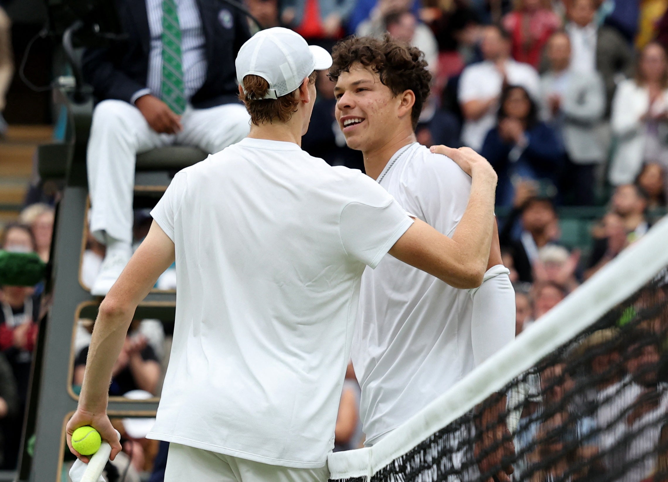 Jannik Sinner overcame Ben Shelton in three, often comfortable, sets