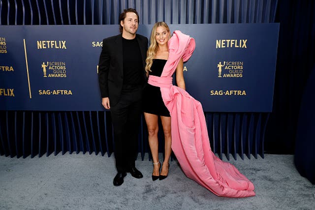 <p>Margot Robbie espera su primer hijo con su marido, el productor de cine, Tom Ackerley</p>
