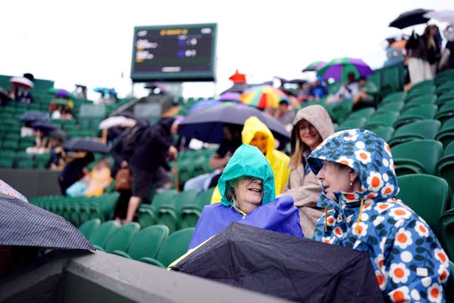 Rain delays have been a regular occurrence at Wimbledon this year (Zac Goodwin/PA)