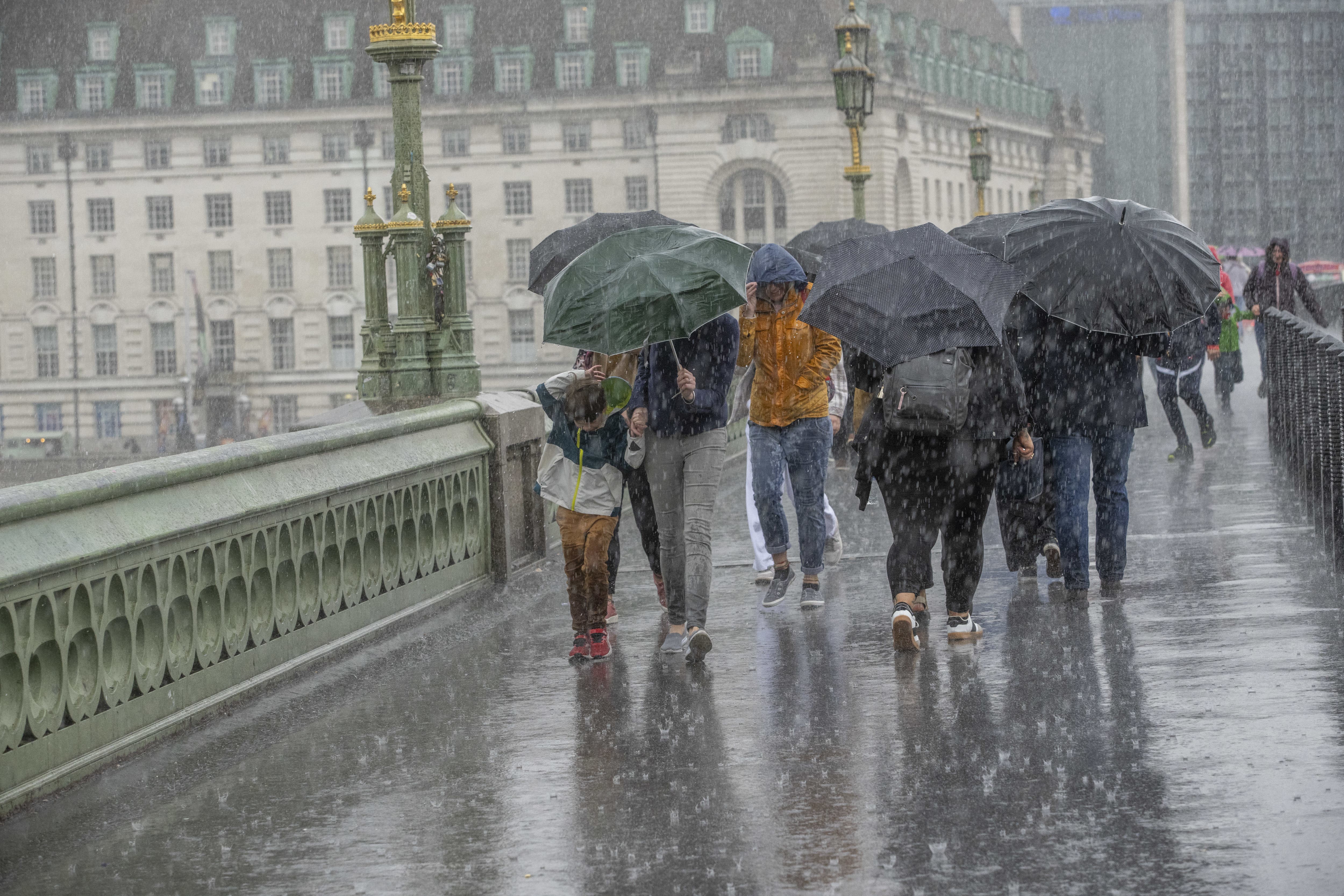 The Met Office has issued weather warnings for rain this week across parts of the UK (Jeff Moore/PA)