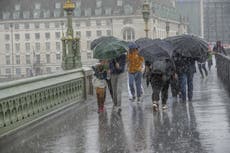 UK weather: Met Office warning as over a month’s rain in two days on southern UK