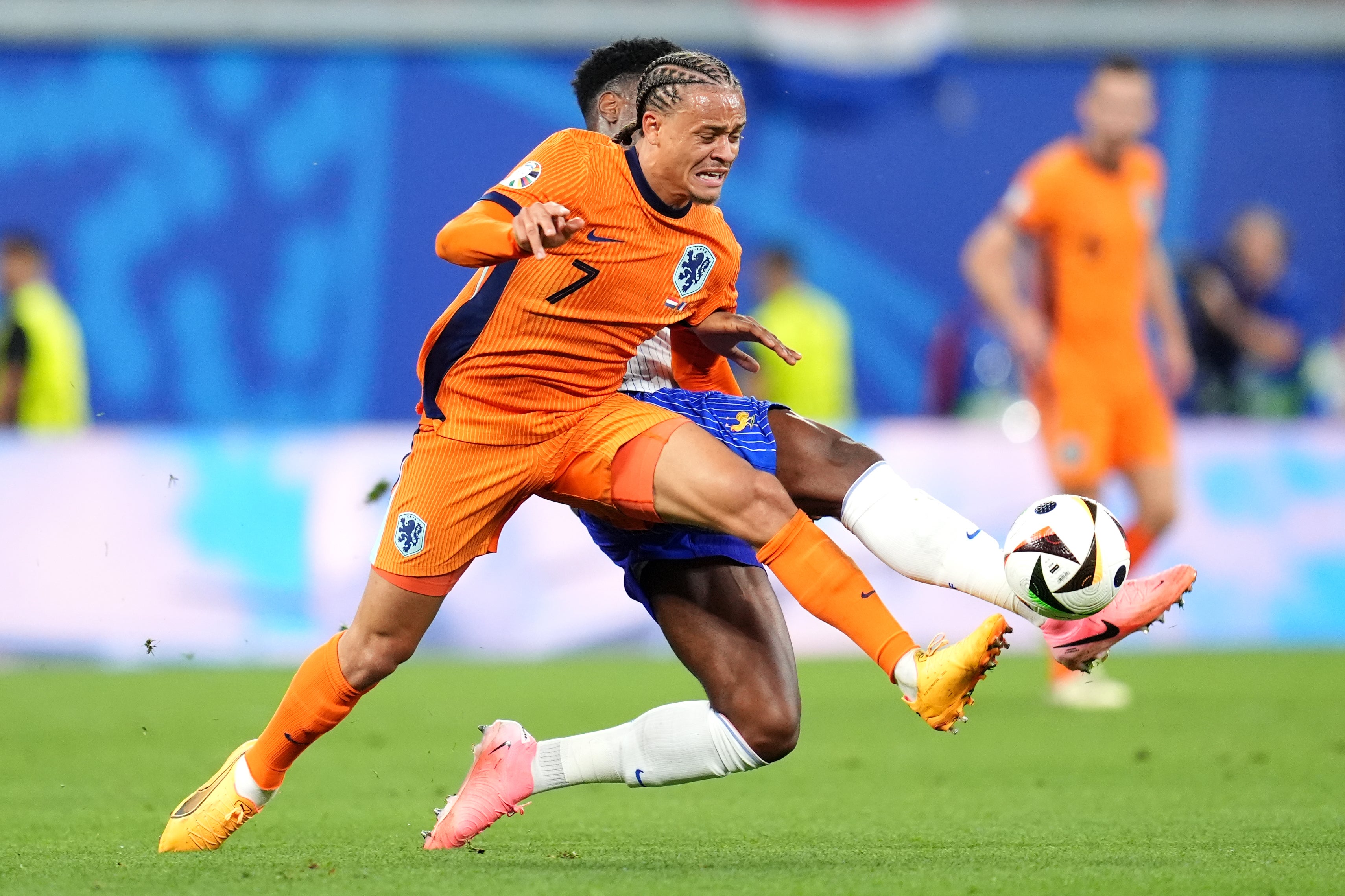 Xavi Simons has kept Netherlands’ midfield ticking (Adam Davy/PA)