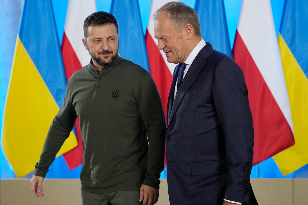 Ukraine's Zelenskyy discusses further NATO support with Polish Prime Minister Donald Tusk