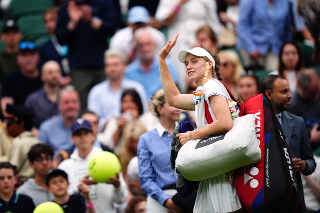 Elena Rybakina advanced to the last eight (Aaron Chown/PA)