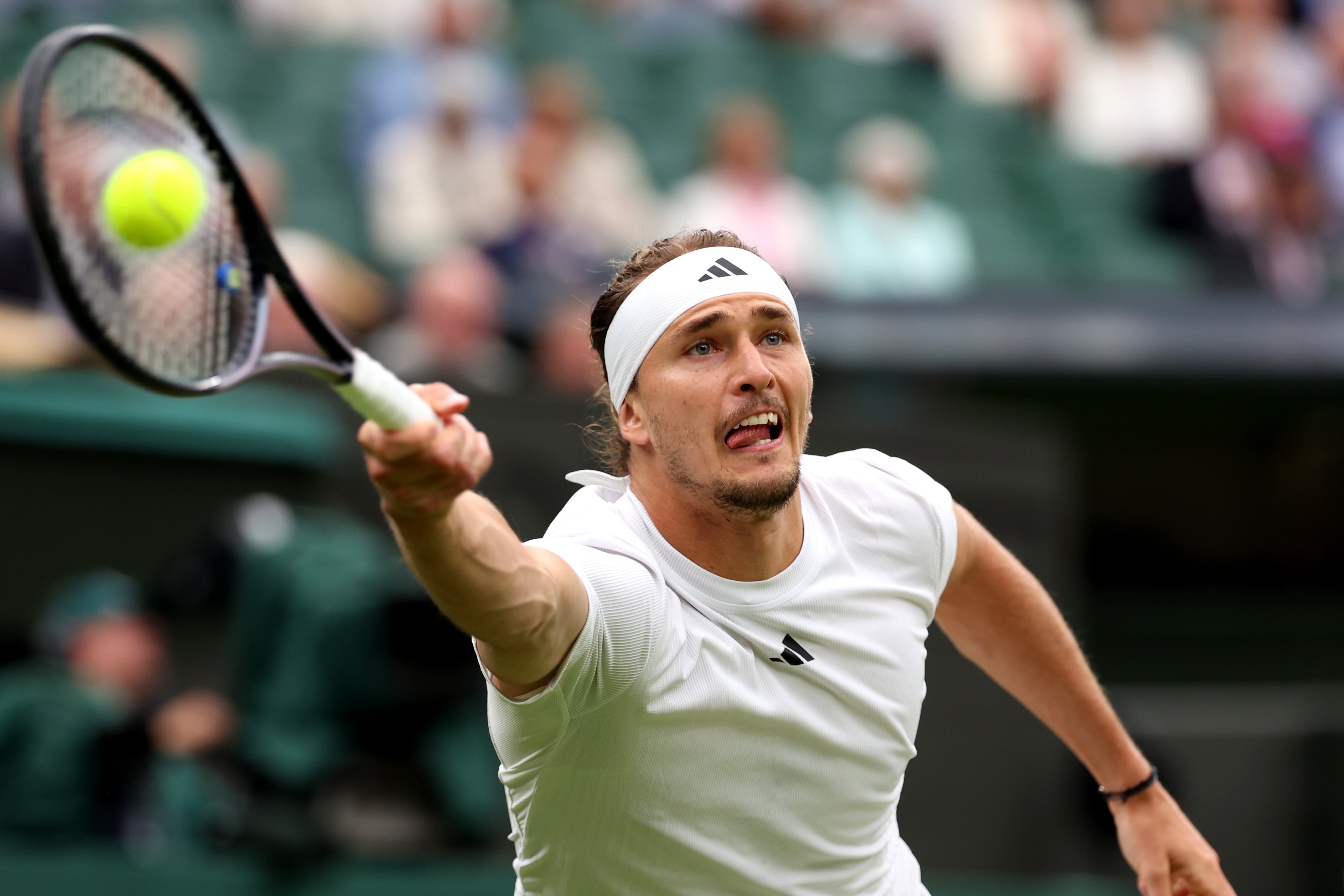 Alexander Zverev at Wimbledon on Monday