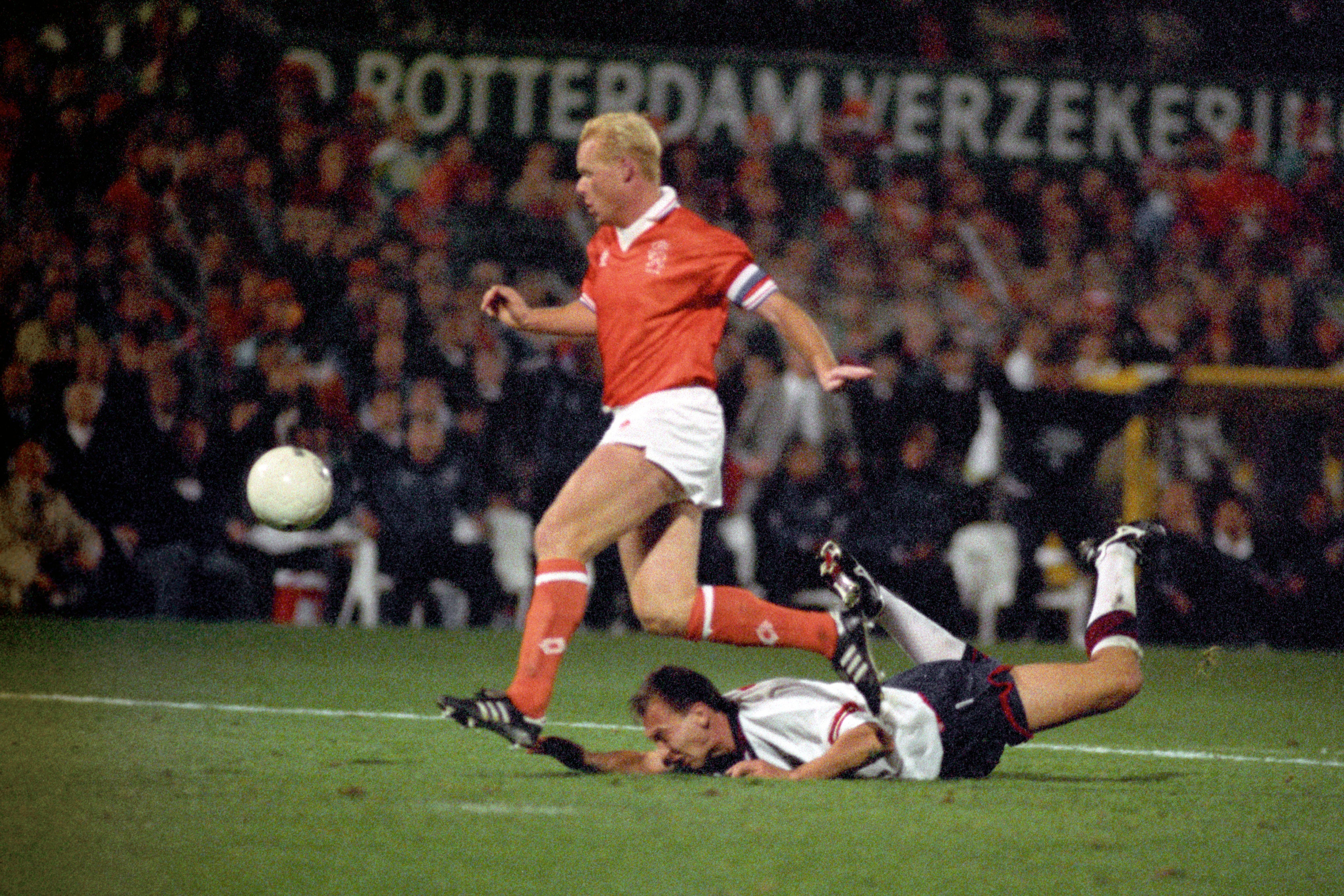 Ronald Koeman’s foul on David Platt prompted one of the most memorable quotes from an England manager (PA)