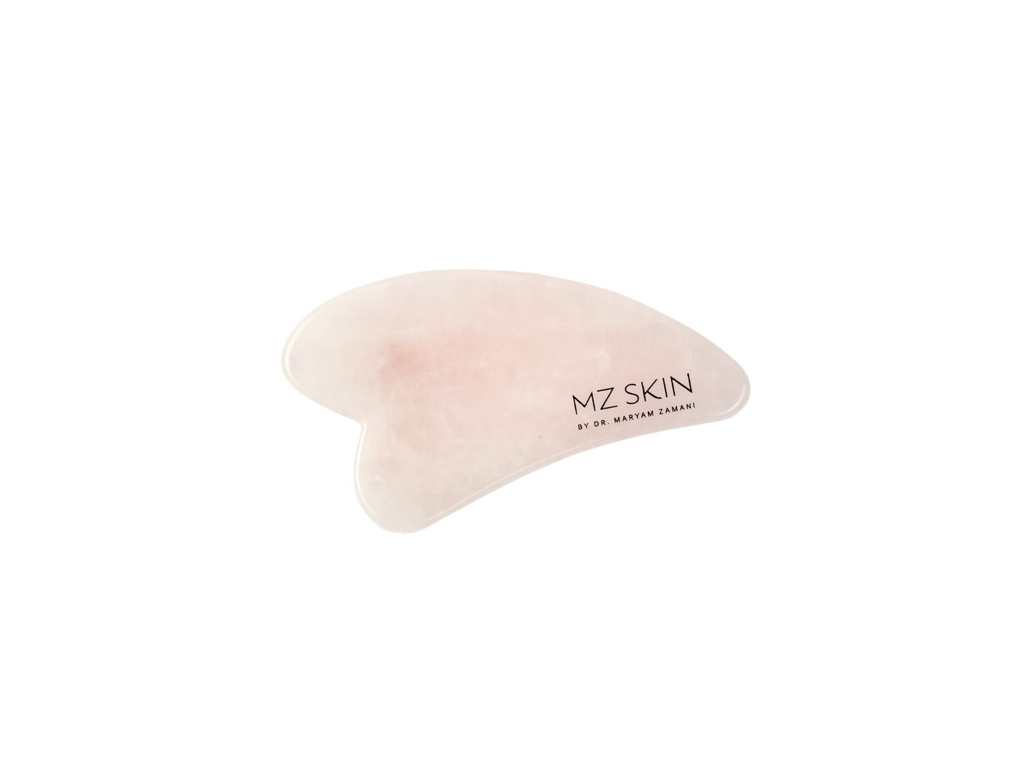 The MZ Skin rose quartz gua sha tool