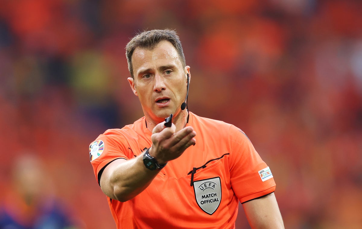 Match-fixing scandal referee who had Jude Bellingham fallout chosen for England Euro 2024 semi-final