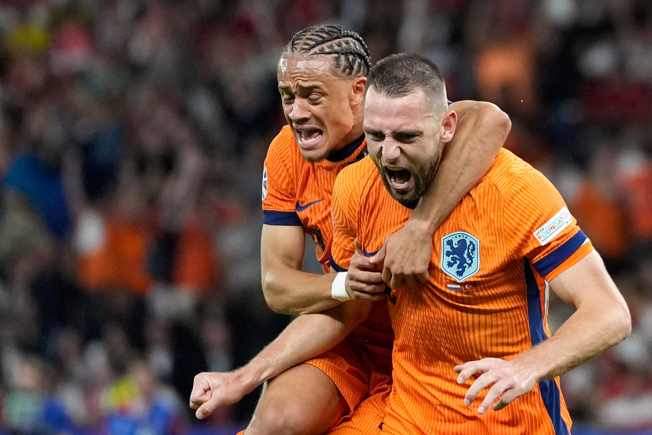 The Netherlands are in a first semi-final since they reached the World Cup final in 2010 (Antonio Calanni/AP)