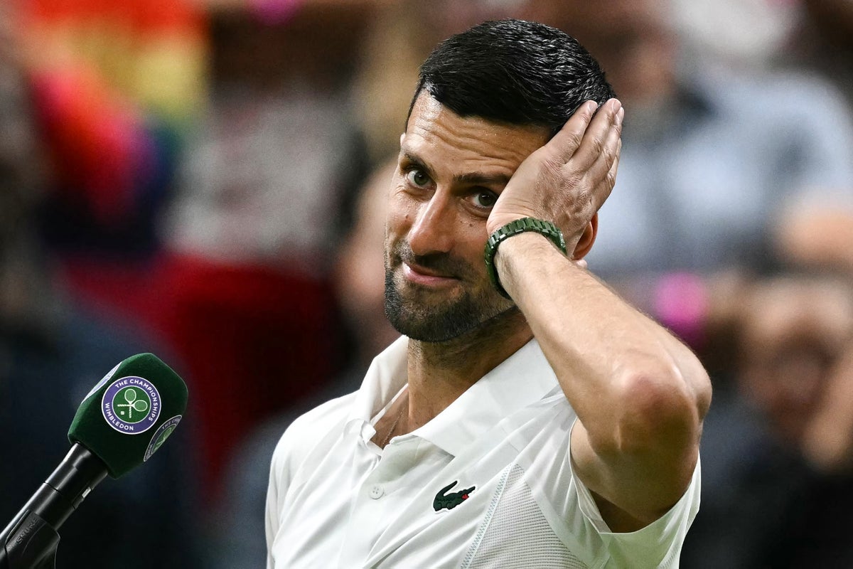 What time is Novak Djokovic playing at Wimbledon today against Alex de Minaur? 