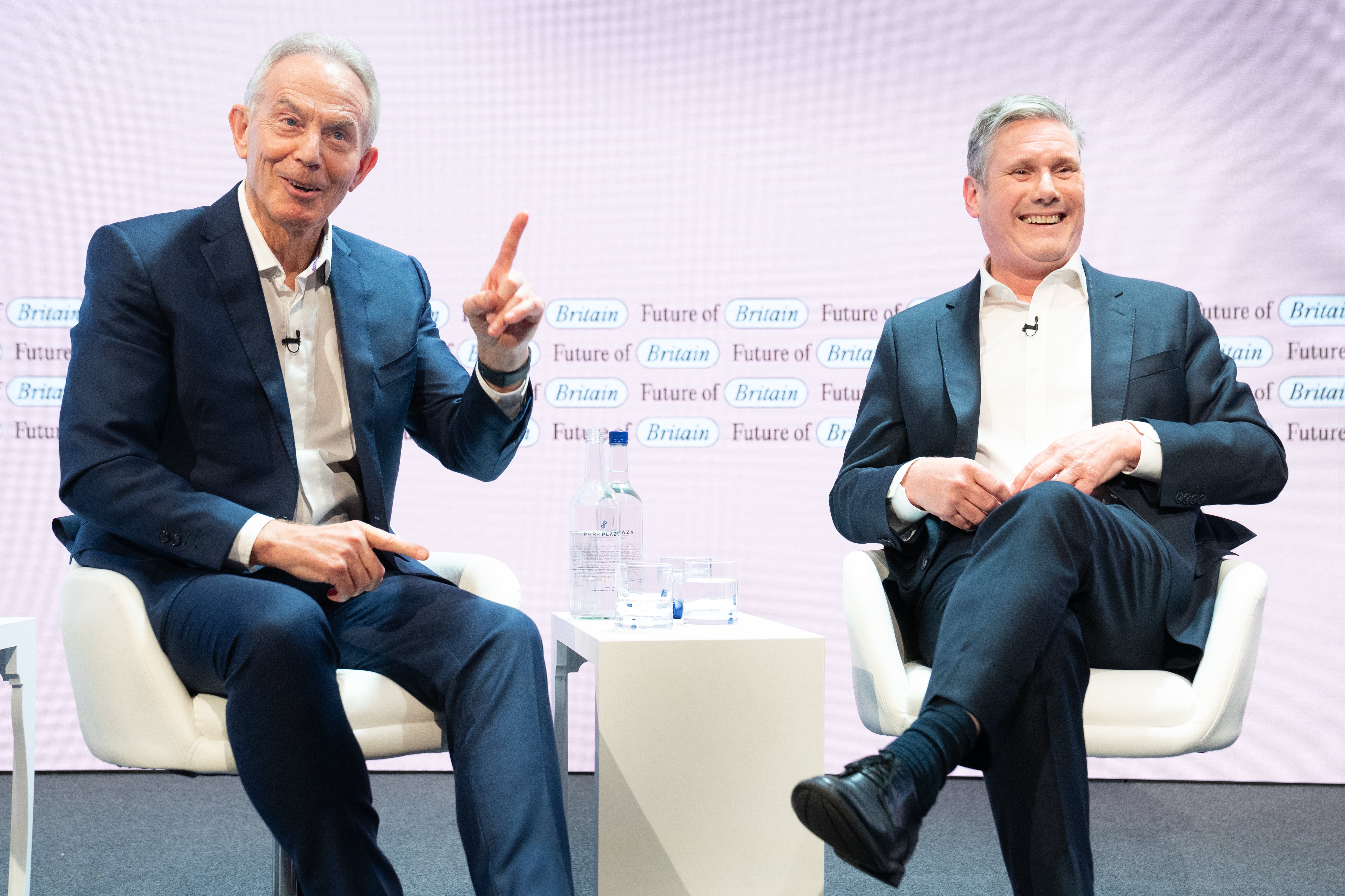 Sir Tony Blair with Sir Keir Starmer at last year’s Future of Britain conference