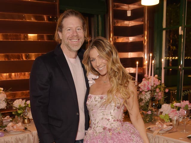 <p>Rebecca Hessel Cohen and Todd Cohen attend a Festive dinner to celebrate the opening of the first LoveShackFancy London store on Westbourne Grove at Casa Cruz on 2 December 2022 in London, England (<em>Antony Jones/Getty Images for LoveShackFancy</em>)</p>