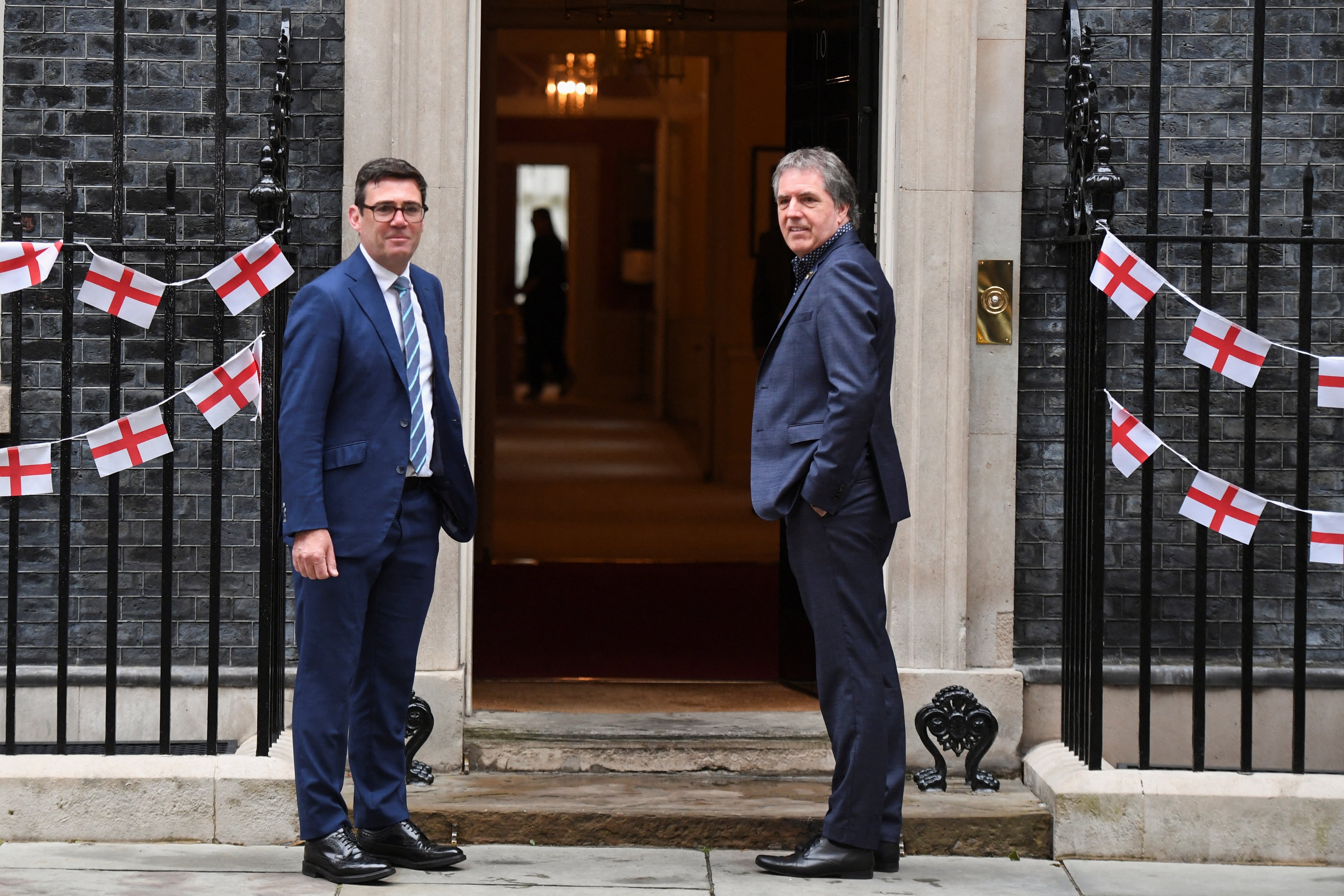 Manchester Mayor Andy Burnham and Liverpool Mayor Steve Rotherham also came to Downing Street this morning