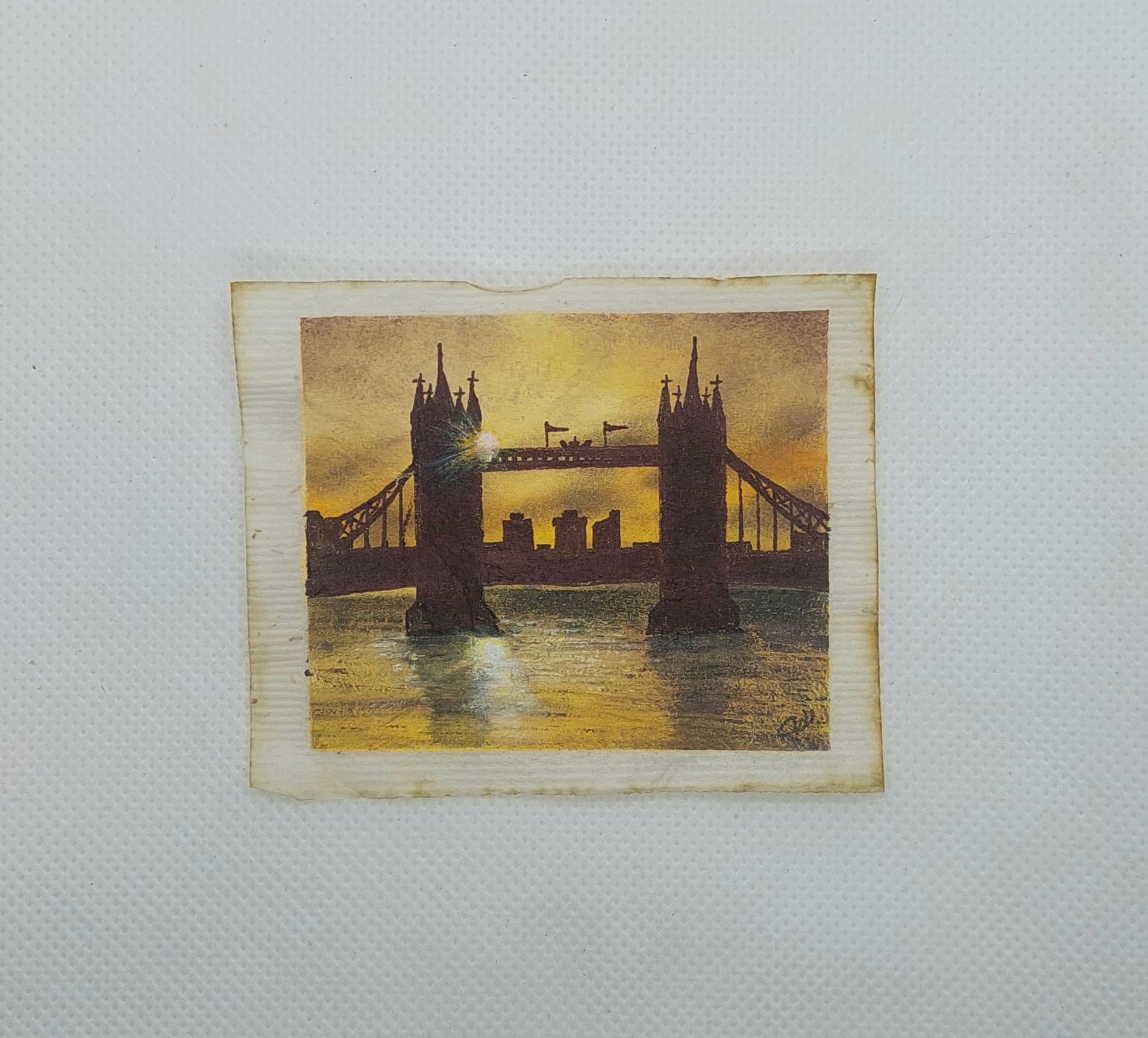 Mrs West’s painting of Tower Bridge (Caroline West/PA)