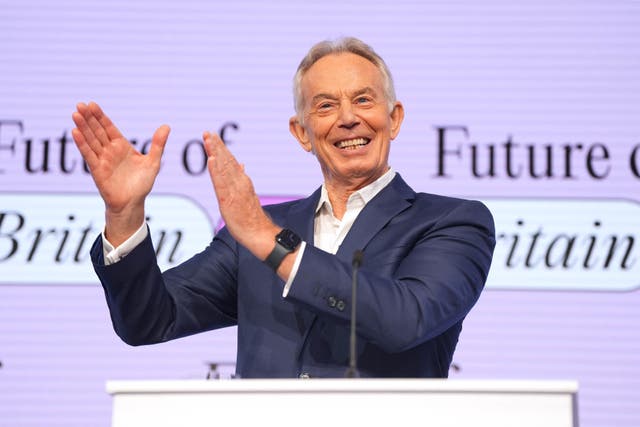 <p>Tony Blair said his successor, Keir Starmer, will need to improve growth and productivity and drive value and efficiency through public spending</p>