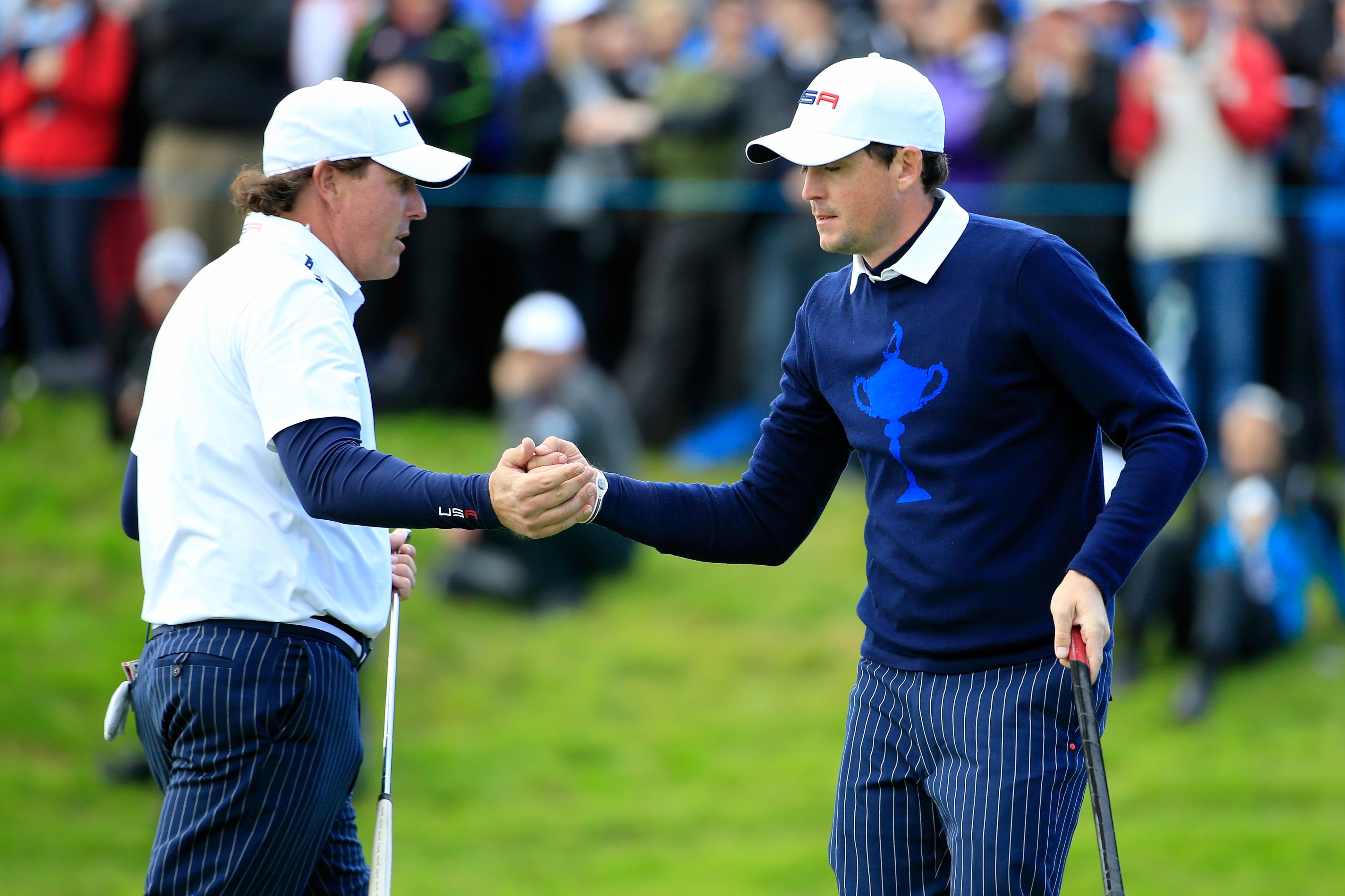Keegan Bradley (right) could be a unifying figure