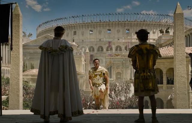 <p>Pedro Pascal plays Marcus Acacius</p>