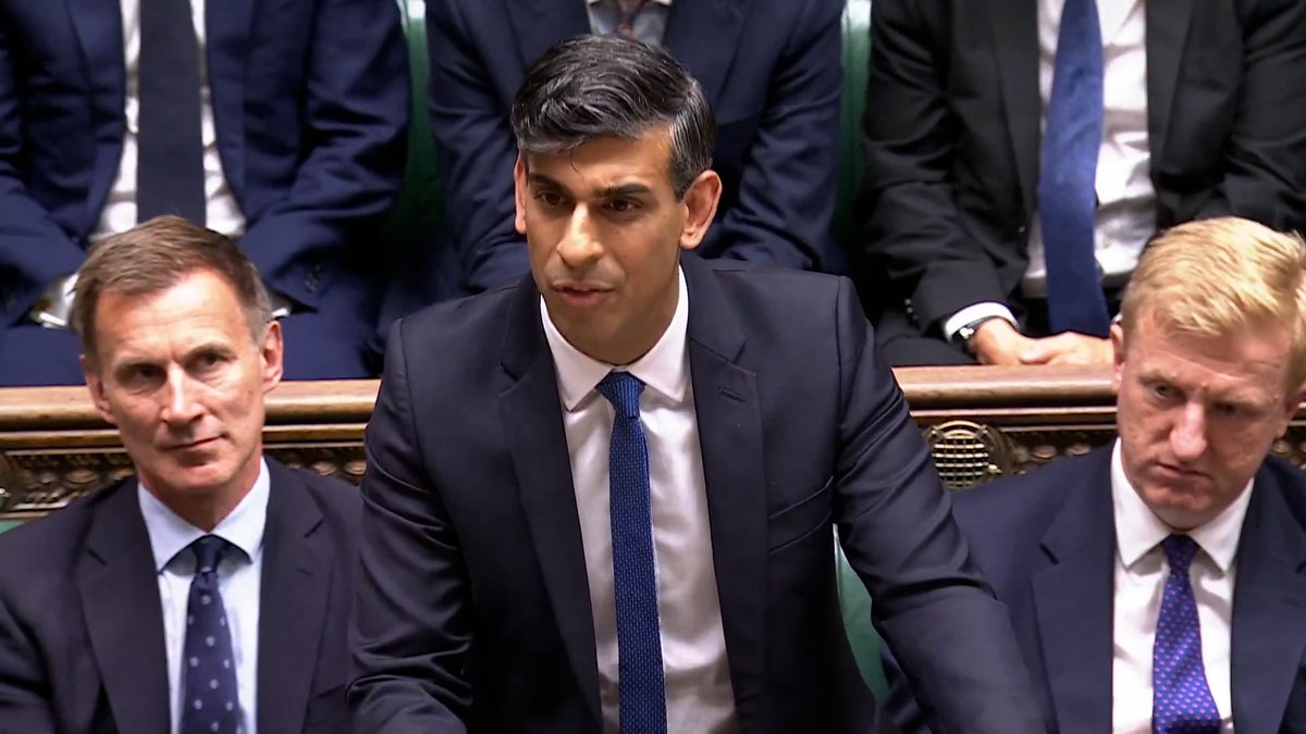 Watch: Rishi Sunak gives gracious first speech as leader of opposition in Commons
