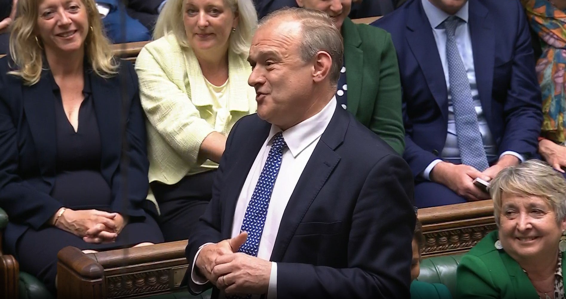 Liberal Democrat leader Sir Ed Davey speaking in the House of Commons (UK Parliament/PA)