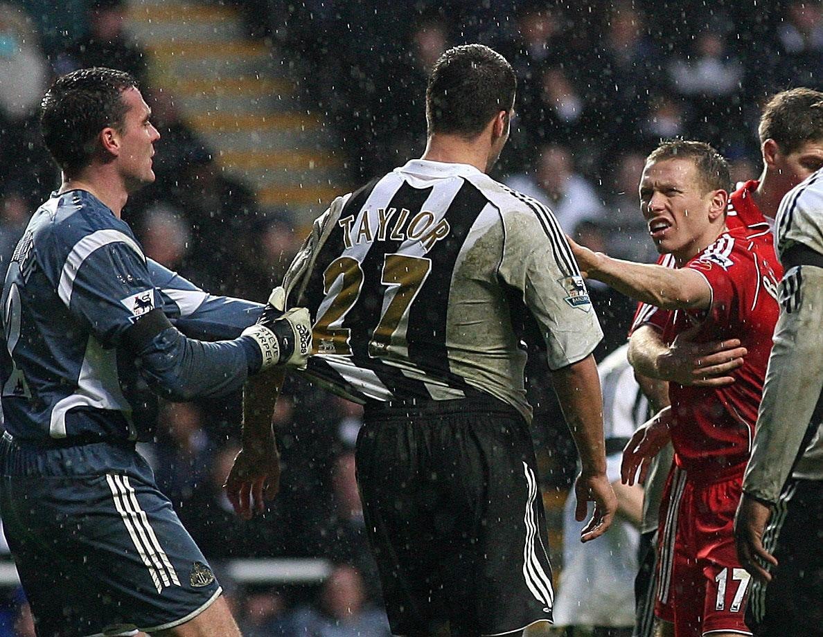 Craig Bellamy (right), pictured in action for Liverpool against Newcastle, courted controversy during a colourful playing career (Owen Humphreys/PA)