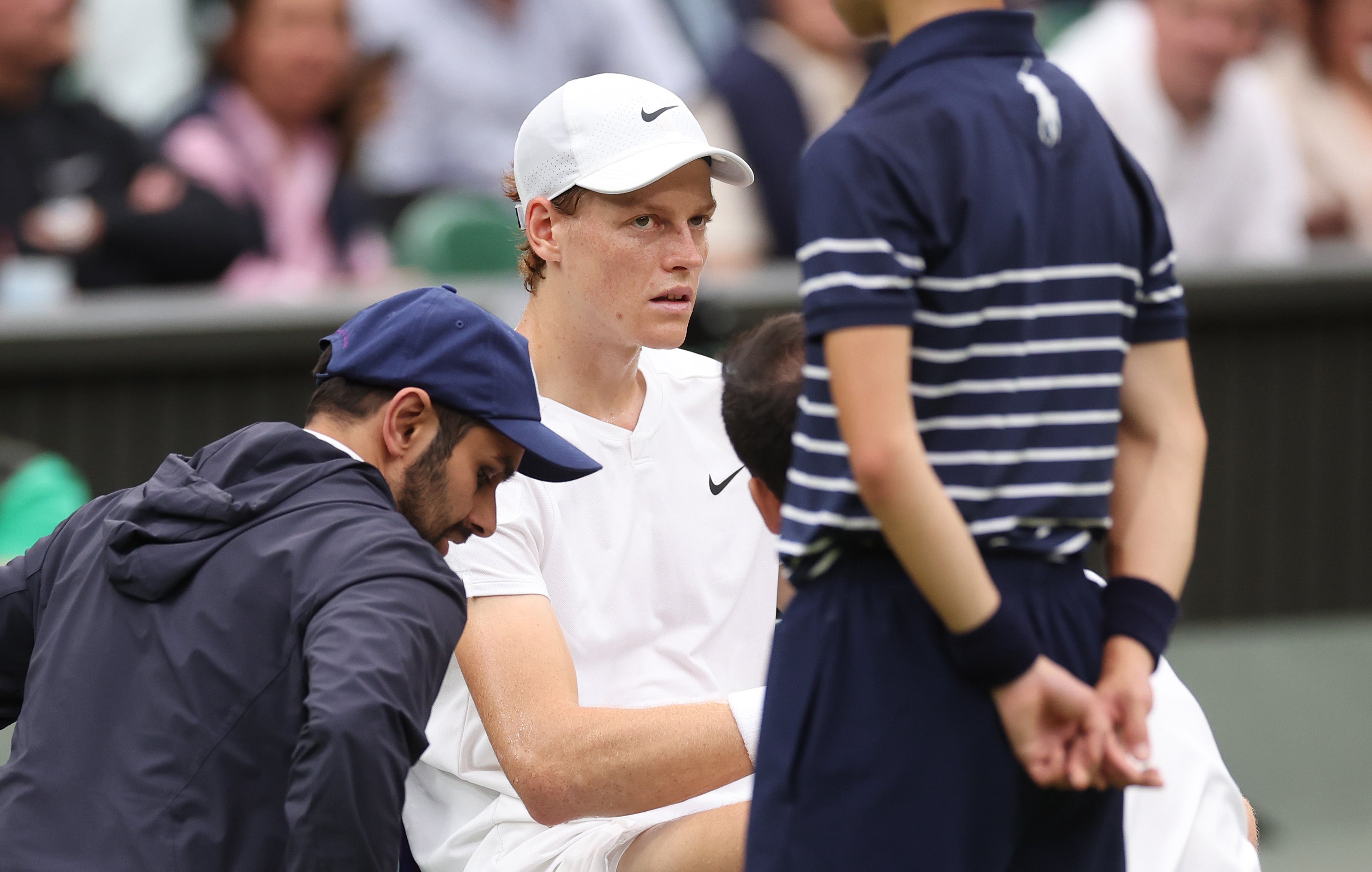 Jannik Sinner was experiencing dizziness out on Centre Court on Tuesday