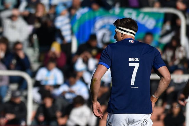 <p>Partido de rugby entre Argentina y Francia </p>