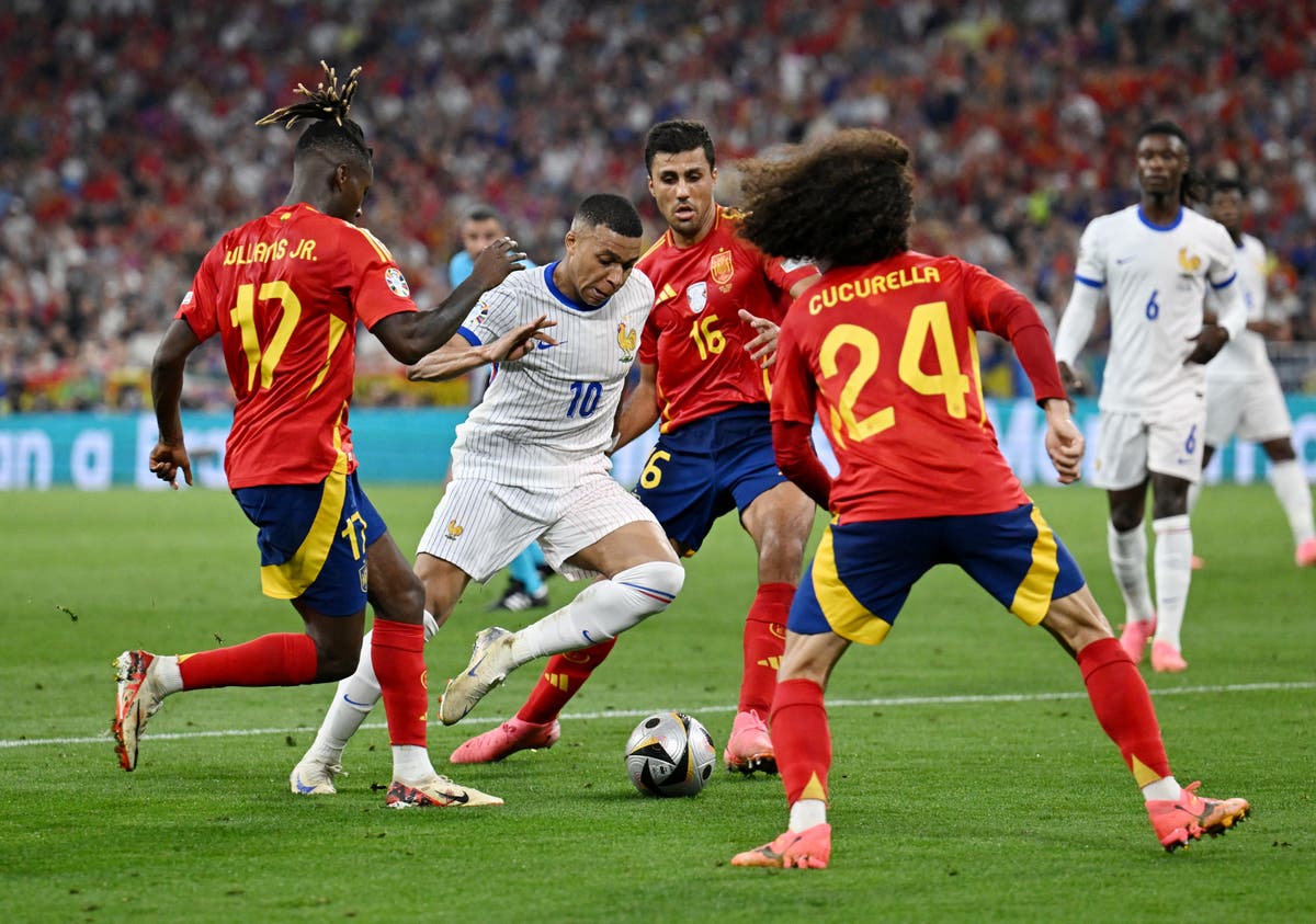 Spain v France LIVE: Euro 2024 latest score and updates as Kylian Mbappe leads search for semi-final equaliser after Lamine Yamal wondergoal