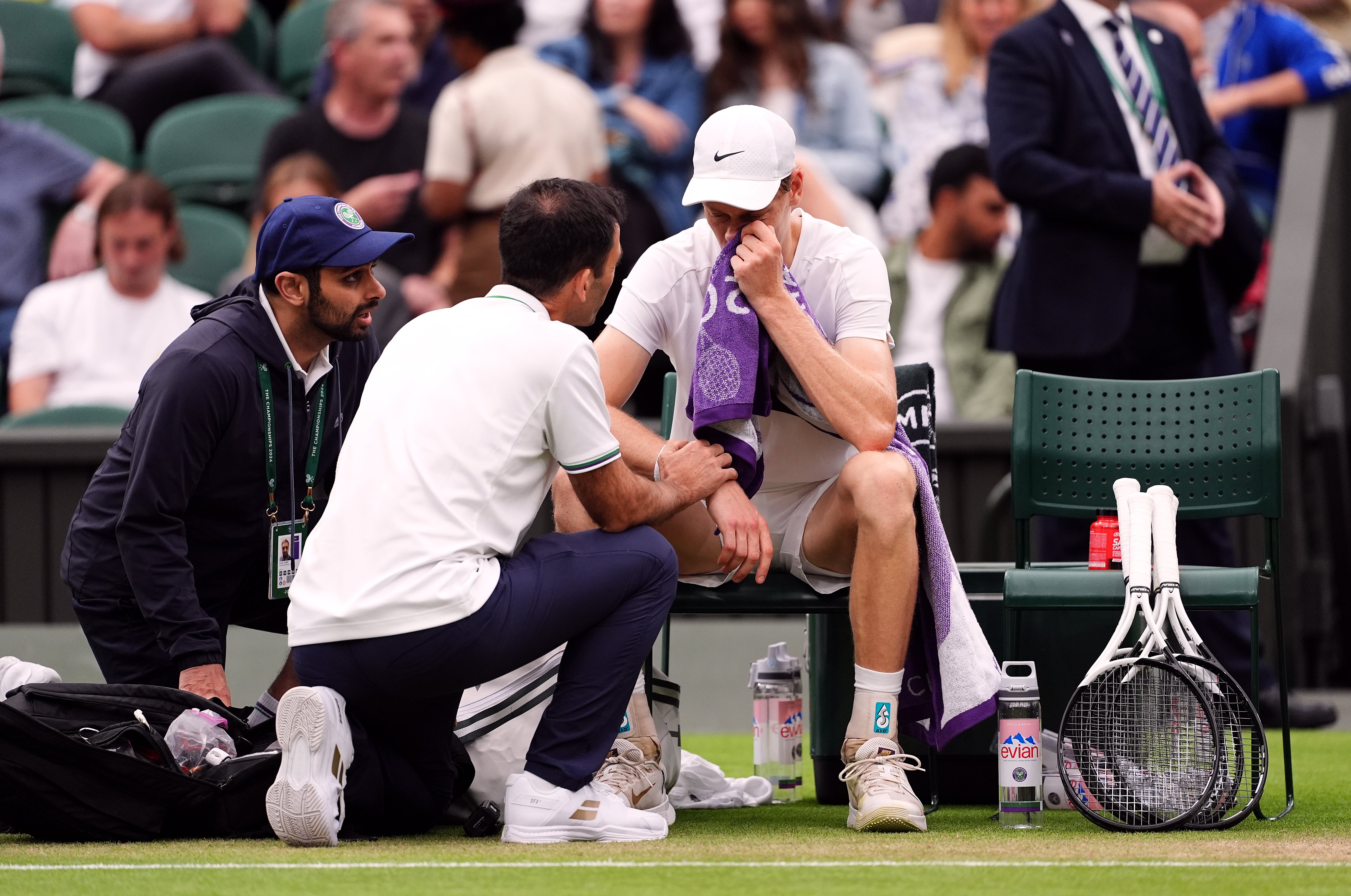 Jannik Sinner also suffered illness at Wimbledon