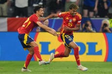 Lamine Yamal makes history as Spain beat France to reach Euro 2024 final