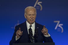 Ukraine-Russia war latest: Biden hits out at Putin in Nato summit speech after ‘hell of attack’ on Kyiv hospital